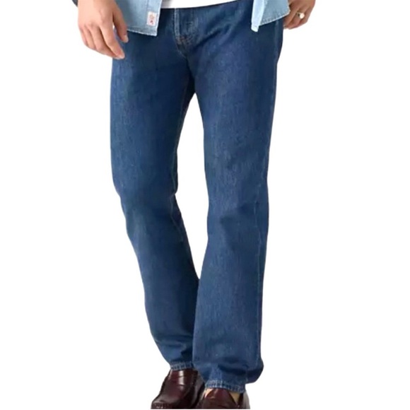 Levi's 505 men’s Dark Blue Relaxed Regular Fit Jeans 38x29 - Picture 1 of 6